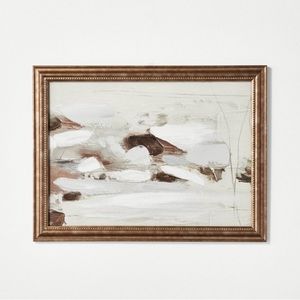 Textural Pastel Abstract Framed Wall Canvas - Threshold with Studio McGee